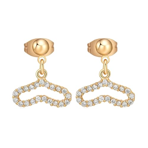 Daesar Ohrringe Gold 750 18K Echt Damen, Ohrstecker Herz mit Moissanit Hochzeit Ohrringe Allergiefrei von Daesar