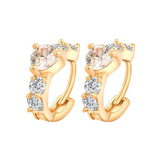 Daesar Ohrringe Gold 750 18K Echtgold Damen, Creolen Herz mit Moissanit Hochzeit Creolen Ohrringe Braut Nickelfrei von Daesar