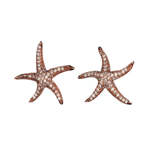 Daesar Ohrstecker Silber 925 Damen Seestern mit Zirkonia Ohrstecker Mädchen Rosegold von Daesar