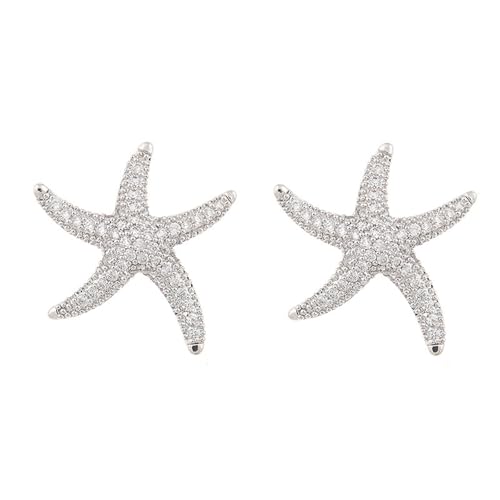 Daesar Ohrstecker Silber 925 Damen Seestern mit Zirkonia Ohrstecker Mädchen Silber von Daesar