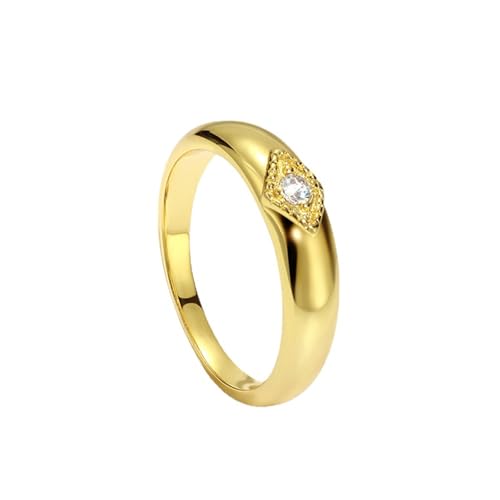 Daesar Verlobungsring Damen Gold 375, Ehering Einzeln mit Moissanit Bandring Hochzeit Ringe Frauen Nickelfrei Größe 52 (16.6) von Daesar