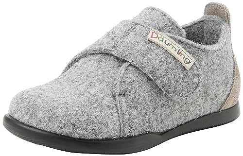 Däumling Jungen Unisex Kinder Fredi Hausschuh, Monotweed Elefant, 21 EU von Däumling