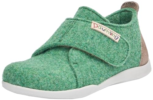 Däumling Jungen Unisex Kinder Fredi Hausschuh, Monotweed basilico, 19 EU Schmal von Däumling