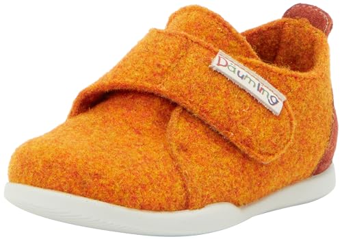 Däumling Jungen Unisex Kinder Fredi Hausschuh, Monotweed rost, 21 EU Schmal von Däumling