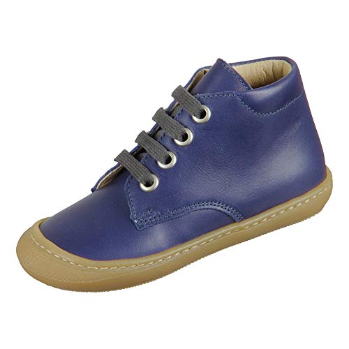 Däumling Kleinkinder Lauflernschuhe, Jungenschuhe, Kinderschuhe, echtes Leder, Lauflerner aus Leder, blau, mittel 24 von Däumling