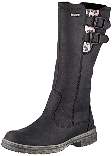 Däumling Mädchen Ama Kniehohe Stiefel, Schwarz, 38 EU Schmal von Däumling