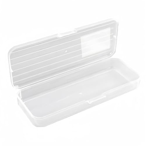 Dafape Federmäppchen, Stiftebox, Kunststoff, Stifte-Aufbewahrung, Organizer für Schreibtisch, Büro, Reisen, Zuhause (weiß), weiß, Federmäppchen von Dafape