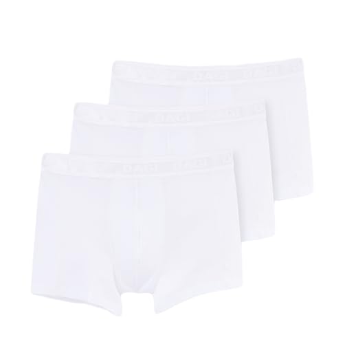 Dagi Boxershorts Herren 3er Pack, Unterhosen Männer Bequeme Baumwolle Modal Elasthan, Atmungsaktive Unterwäsche Herren Multipack, Weiche Gummiband Retroshorts, Weiß & Schwarz Option, S-3XL | Xl - Weiß von Dagi