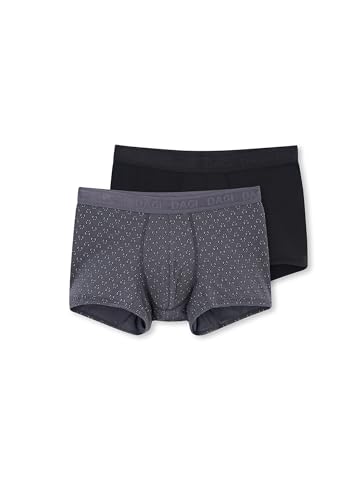 Dagi Men's 2 Pack Patterned Micro Modal Boxer Shorts, Grey-Black, Standard von Dagi