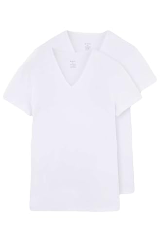 Dagi Men's 2 Pack Regular V-Neck Short Sleeve T-Shirt Undershirt, White, S Dagi Men's 2 Pack Regular V-Neck Short Sleeve T-Shirt Undershirt, White, S von Dagi
