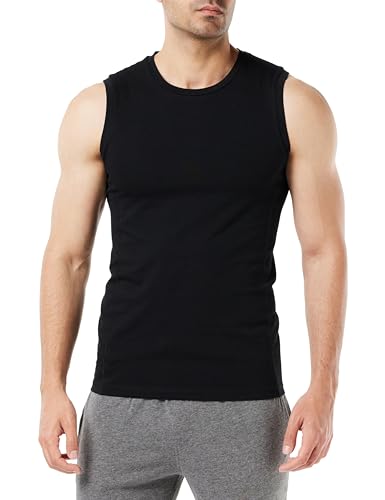 Dagi Men's Basic Cotton Undershirt T-Shirt, Black, S von Dagi