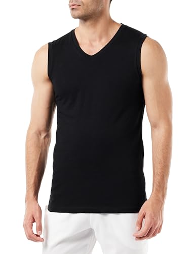 Dagi Men's Basic Cotton Undershirt T-Shirt, Black, S von Dagi