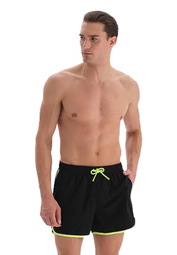 Dagi Men's Basic Shorts Swim Trunks, Black, 50 von Dagi