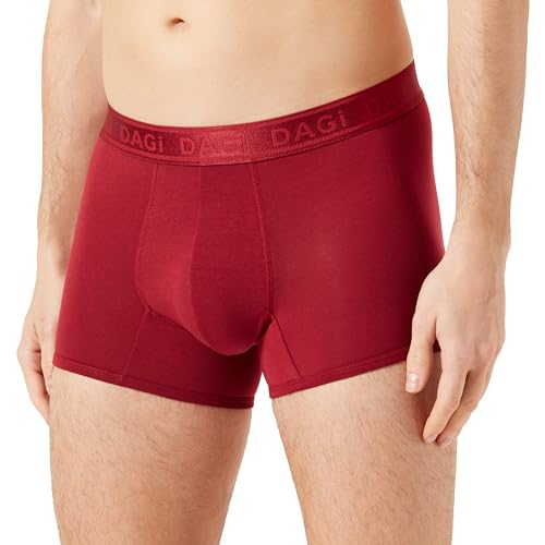 Dagi Men's Bordeaux Knitted Slim Fit Regular Waist Micro Modal Short Leg Boxer, XXXL von Dagi