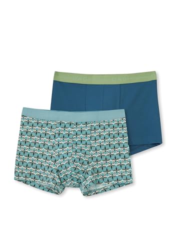 Dagi Men's Light Blue-Dark Green 2-Pack Patterned Cotton Boxers, M von Dagi