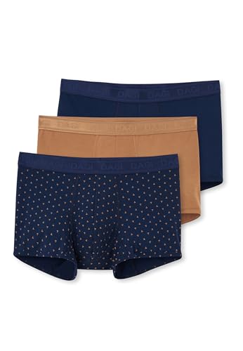 Dagi Men's Light Brown-Navy 3-Pack Patterned Micro Modal Boxer, 2XL von Dagi