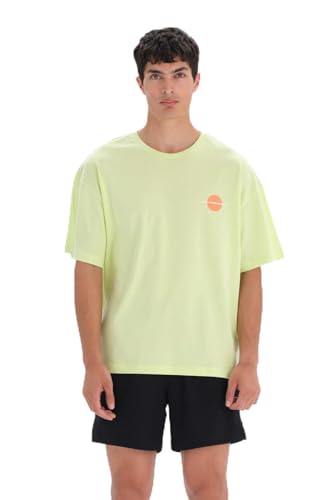 Dagi Men's Light Green Short Sleeve Crew Neck View Regular T-Shirt, Light Green,S von Dagi