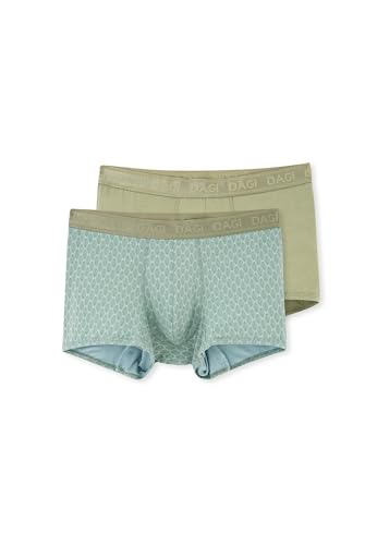 Dagi Men's Light Khaki-Light Blue 2-Pack Patterned Micro Modal Boxer, M von Dagi