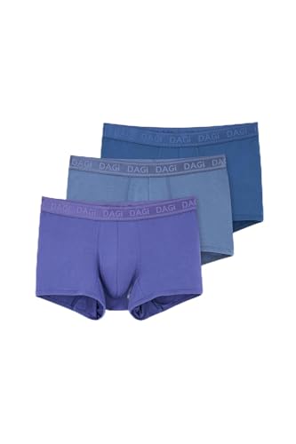 Dagi Men's Midnight Blue-Indigo 3-Pack Plain Micro Modal Boxer, XL von Dagi