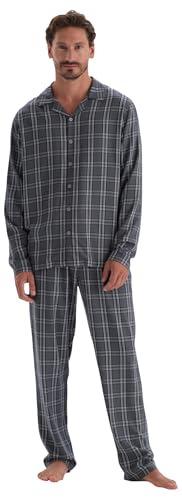 Dagi Men's Smoke Regular Waist Plaid Woven Single Bottom Trousers, Smoke,S von Dagi