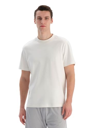 Dagi Men's White Knitted Regular Interlock Short Sleeve Crew Neck T-Shirt, XL von Dagi