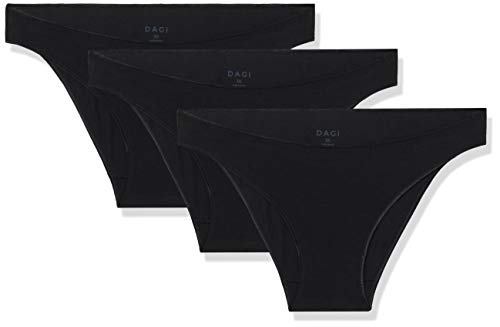 Dagi Women's 3 Pack Basic Cotton Slip, Black, 40 von Dagi