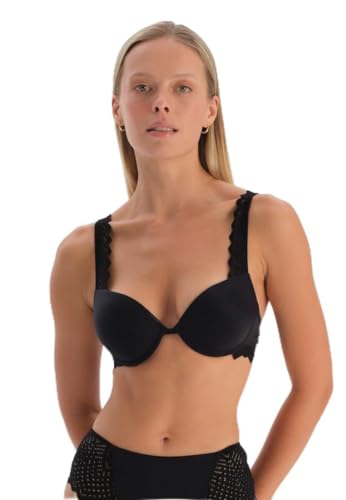 Dagi Women's Black Fashion Knitted Underwire Regular Interlock Fixed Strap Padded Bra, 80C Dagi Women's Black Fashion Knitted Underwire Regular Interlock Fixed Strap Padded Bra, 80C von Dagi