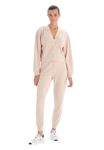 Dagi Women's Ecru Regular Waist Jogger Trousers, Ecru,XL von Dagi