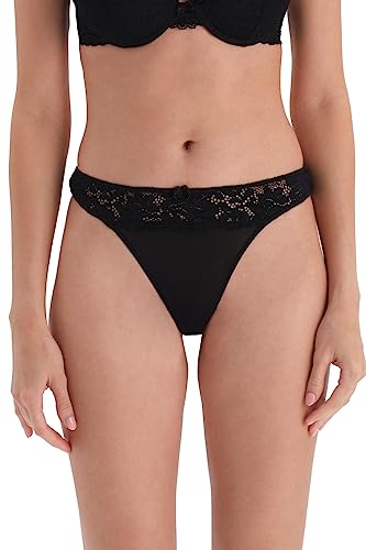 Dagi Women's Fashion, Regular Thong Briefs, Black, 38 von Dagi