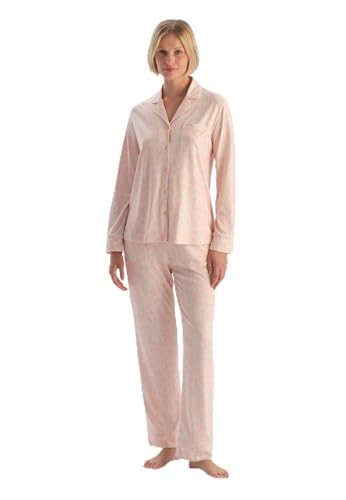 Dagi Women's Light Salmon Leopard Print Shirt and Trousers Pajama Set, S Dagi Women's Light Salmon Leopard Print Shirt and Trousers Pajama Set, S von Dagi