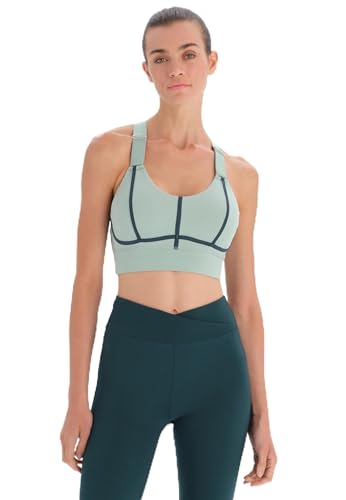 Dagi Women's Mint Green Strappy U-Neck Slim Fit Sports Bra, Mint Green,L von Dagi