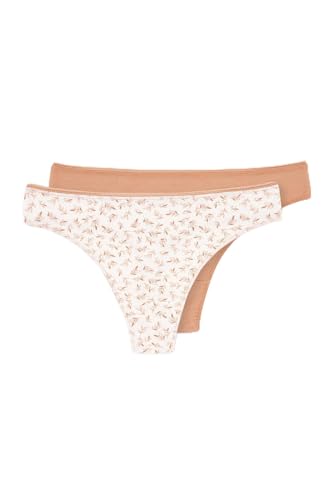 Dagi Women's Multi Colour 2 Pack Regular Waist Thong, Multi Colour,M von Dagi