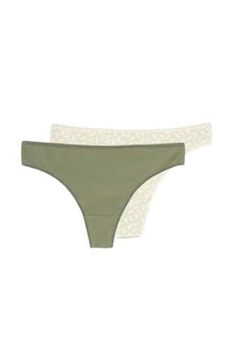 Dagi Women's Multi Colour 2 Pack Regular Waist Thong, Multi Colour,S von Dagi