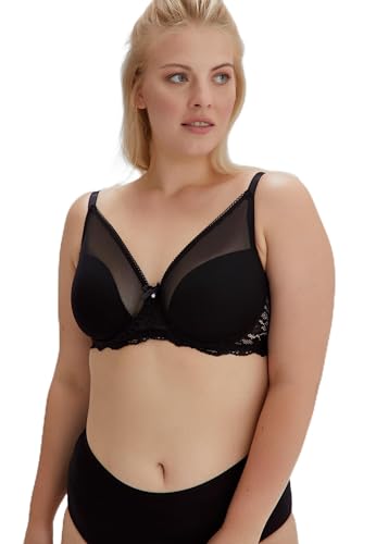 Dagi Women's Underwire Minimiser Minimizer Bra, Black, 80C von Dagi