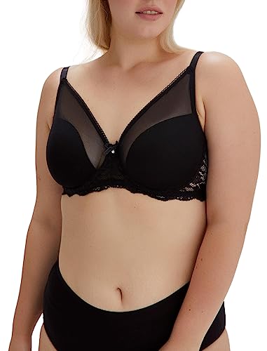 Dagi Women's Underwire Minimiser Minimizer Bra, Black, 85D von Dagi