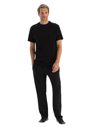 Men's Black Modal Rib Detail Trackpot Pot, XL von Dagi