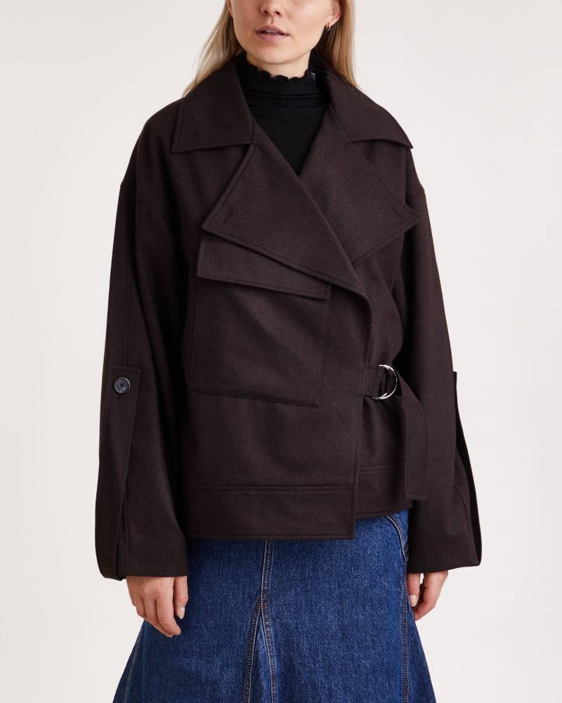 Dagmar Jacket Aviator Wool Chocolate von Dagmar