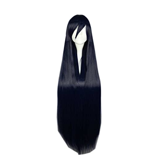 Cosplay Perücke,Akame Ga Kill Akame Cosplay Perücke,Long Straight Dark Blue Perücke,Mit Kostenloser Perückenkappe,Halloween Kostüm Perücke,für Party Karneval Weihnachten von Dagua