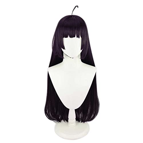 Dagua Cosplay Perücke,Blue Archive Kasumizawa Miyu Cosplay Perücke,Long Straight Perücke,Mit Kostenloser Perückenkappe,Halloween Kostüm Perücke,für Party Karneval Weihnachten(Color:Violett) von Dagua