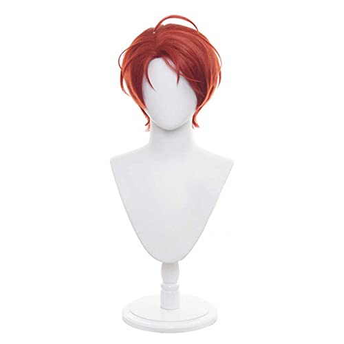 Dagua Cosplay Perücke,Wonder Egg Priority Momoe Sawaki Cosplay Perücke,Short Red Perücke,Mit Kostenloser Perückenkappe,Halloween Kostüm Perücke,für Party Karneval Weihnachten von Dagua
