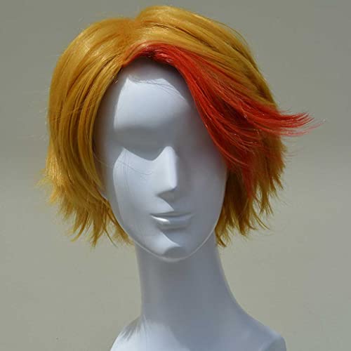 Dagua Cosplay Perücke,Yuri!!! ON Ice Kenjirou Minami Cosplay Perücke,Short Blonde Perücke,Mit Kostenloser Perückenkappe,Halloween Kostüm Perücke,für Party Karneval Weihnachten von Dagua