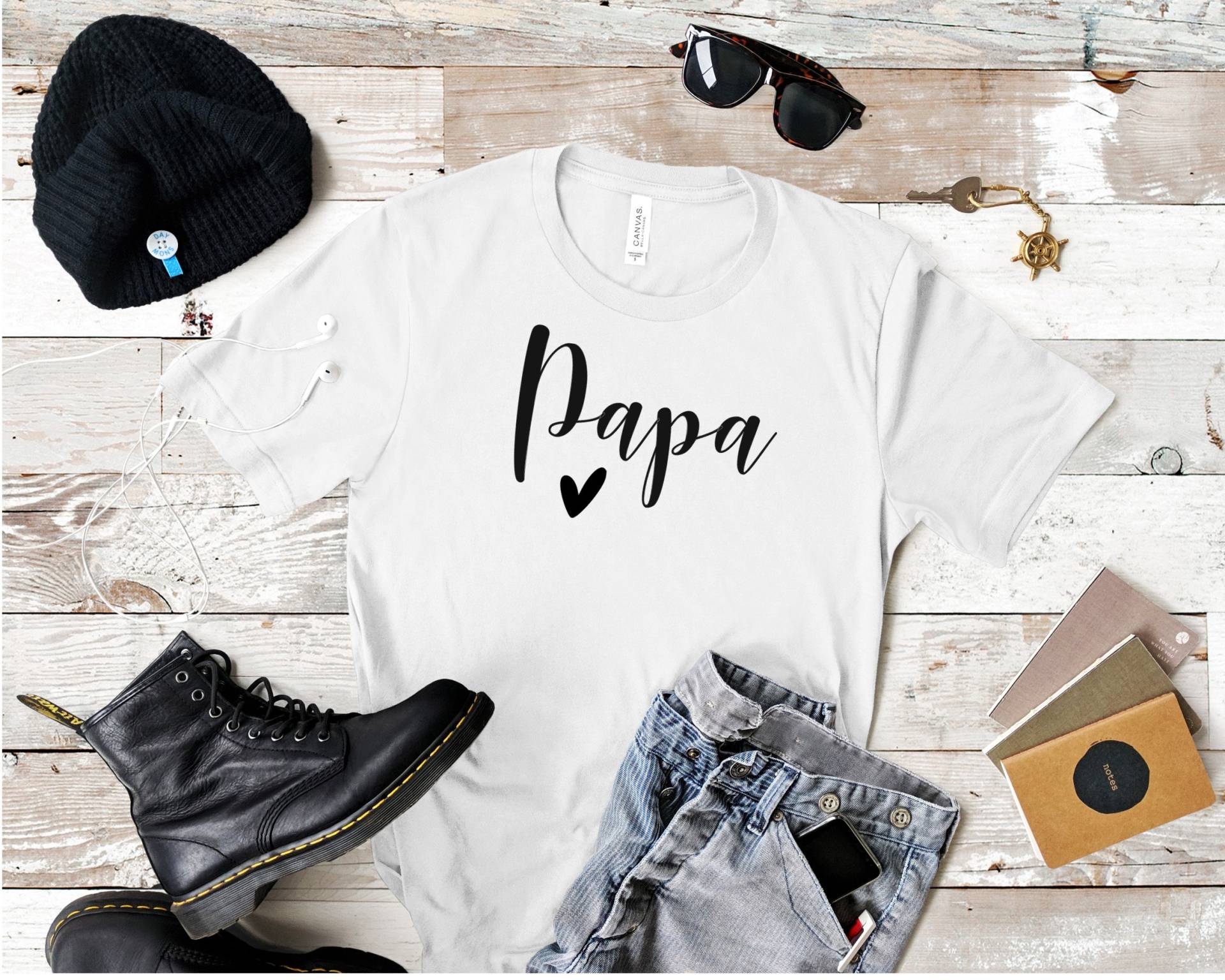 Bügelbild/Bügelmotiv "Papa" Passend Zum Set „Mini & Mama " Klein Oder Groß | Statementshirt Vatertag Dadshirt Dad To Be von DaheimShop