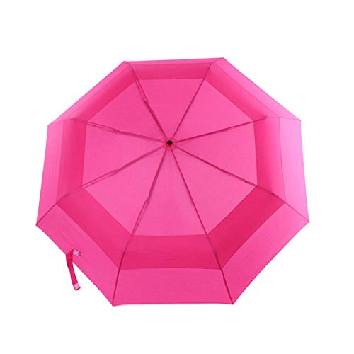 Regenschirm Sturmfest Bis 140 Km/H - 8 Edelstahl-Rippen Taschenschirm mit Auf-Zu-Automatik, Klein, Leicht & Kompakt Rose von DAIHAN