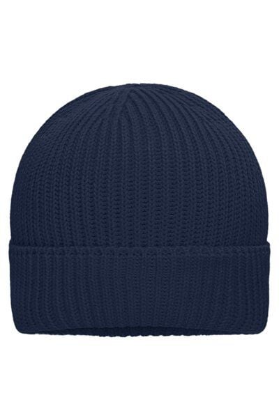 Daiber Bio-Baumwolle Beanie Wintermütze Ripp-Design von Daiber