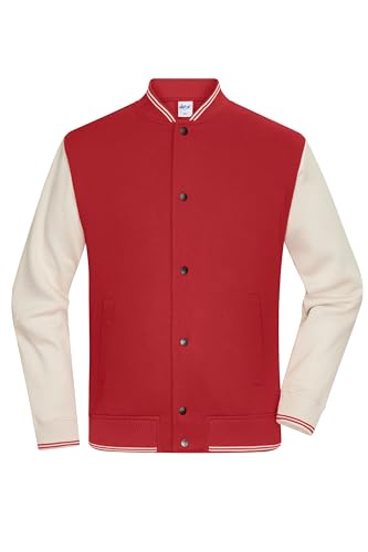 Daiber College-Jacke unisex - Sportive College-Jacke Unisex aus hochwertige Materialien für maximalen Komfort | Farbe: carmine-red/sandstone | Grösse: M von Daiber