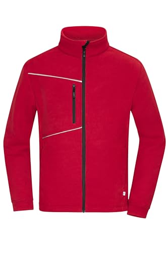 Daiber Fleece Jacket - Corduroy Look - Modische Übergangsjacke in Cordoptik – Stilvoller Schutz für jede Jahreszeit | Farbe: red | Grösse: M von Daiber