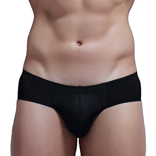 Daikascbny Herren Unterhosen Schwarz Baumwollslips Bequeme Pouch Unterwäsche Thongs Low-Rise Weiche Schnell Trocknen Mode Herrenslips Hosen Leicht Stretch Unterhose Sportunterwäsche Underhose Slip von Daikascbny