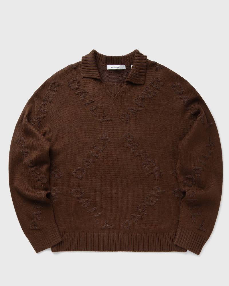 Daily Paper DIAMOND KNIT SWEATER men Pullovers brown in Größe:L von Daily Paper