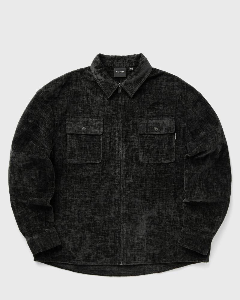 Daily Paper HAKIM VELVET LS SHIRT men Longsleeves black in Größe:S von Daily Paper
