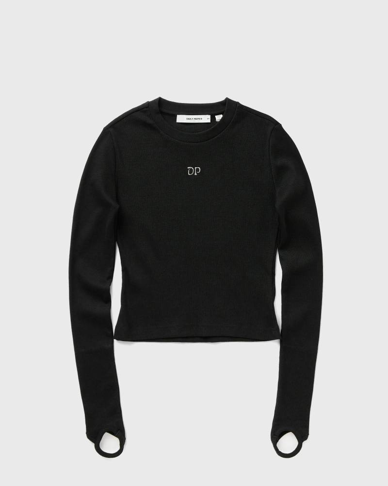 Daily Paper LOGO RIB TOP women Longsleeves black in Größe:L von Daily Paper